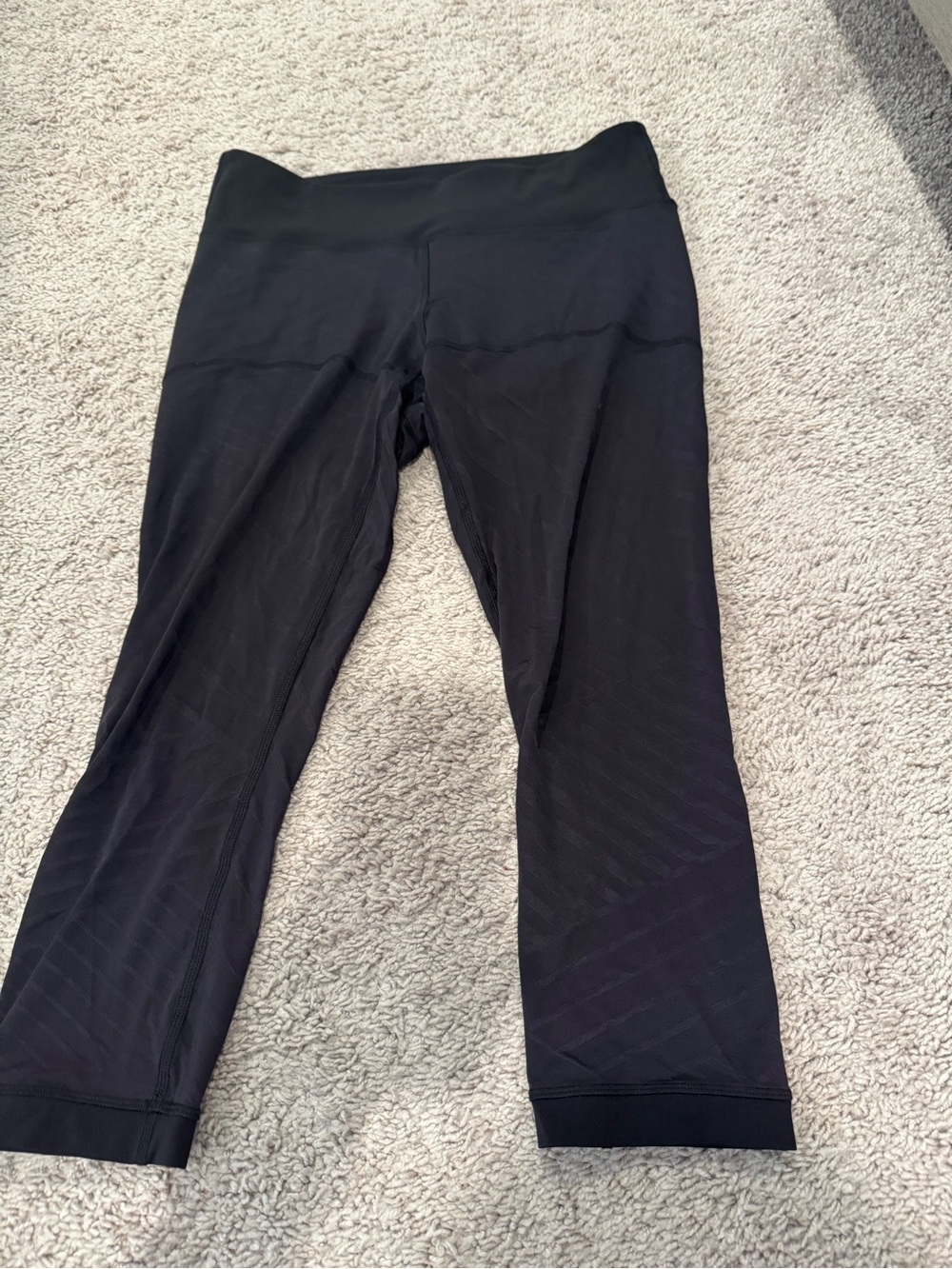 Black Cropped Athletic Leggings
